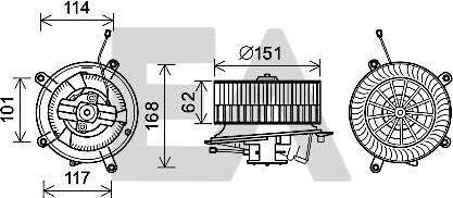 EACLIMA 42A50018 - Elektromotor, ventilator kabine/unutrasnjeg prostora www.molydon.hr