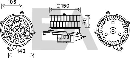 EACLIMA 42A50017 - Elektromotor, ventilator kabine/unutrasnjeg prostora www.molydon.hr