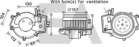EACLIMA 42A50034 - Elektromotor, ventilator kabine/unutrasnjeg prostora www.molydon.hr