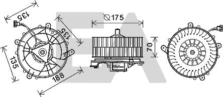 EACLIMA 42A50036 - Elektromotor, ventilator kabine/unutrasnjeg prostora www.molydon.hr