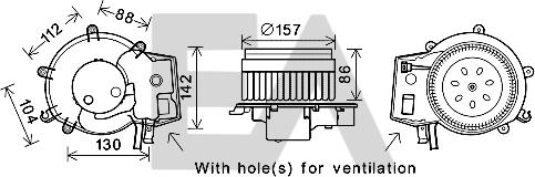 EACLIMA 42A50029 - Elektromotor, ventilator kabine/unutrasnjeg prostora www.molydon.hr