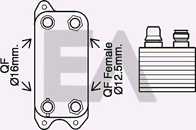 EACLIMA 37G50032 - Uljni hladnjak, ulje za motor www.molydon.hr