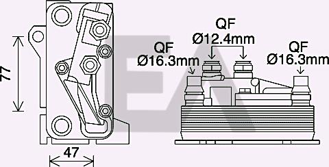 EACLIMA 37G50037 - Uljni hladnjak, ulje za motor www.molydon.hr