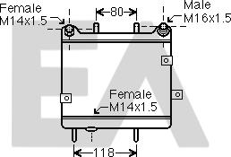 EACLIMA 37G50025 - Uljni hladnjak, ulje za motor www.molydon.hr