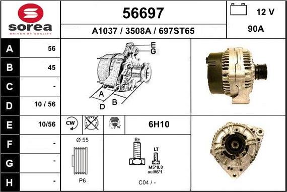 EAI 56697 - Alternator www.molydon.hr