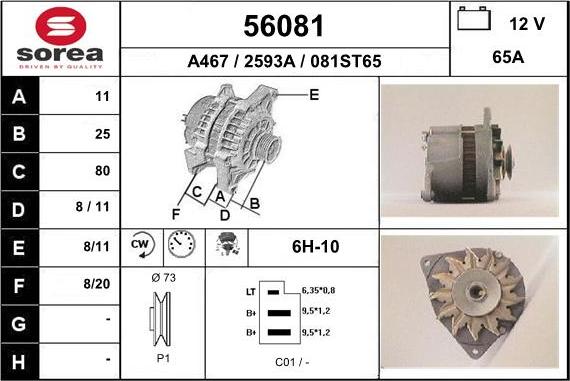 EAI 56081 - Alternator www.molydon.hr