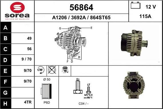 EAI 56864 - Alternator www.molydon.hr