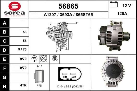 EAI 56865 - Alternator www.molydon.hr