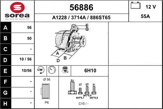 EAI 56886 - Alternator www.molydon.hr