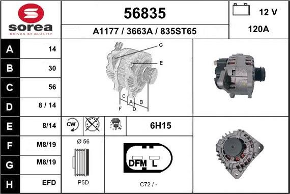 EAI 56835 - Alternator www.molydon.hr