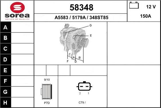 EAI 58348 - Alternator www.molydon.hr