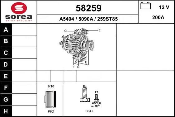 EAI 58259 - Alternator www.molydon.hr