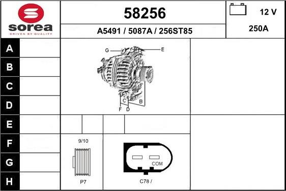 EAI 58256 - Alternator www.molydon.hr