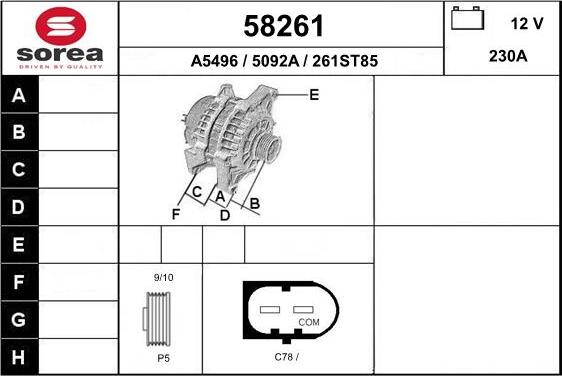 EAI 58261 - Alternator www.molydon.hr
