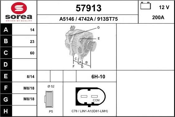 EAI 57913 - Alternator www.molydon.hr