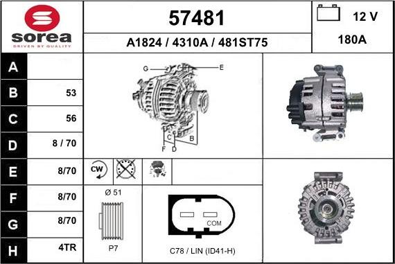 EAI 57481 - Alternator www.molydon.hr