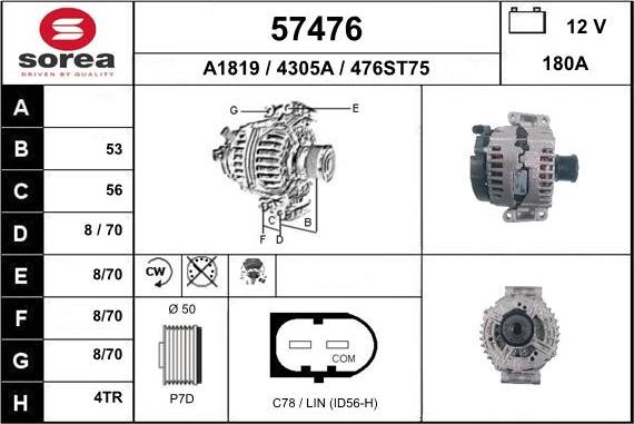 EAI 57476 - Alternator www.molydon.hr