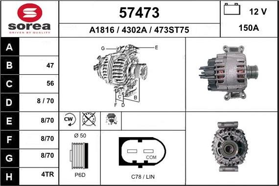 EAI 57473 - Alternator www.molydon.hr