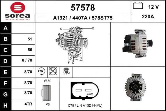 EAI 57578 - Alternator www.molydon.hr