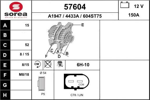 EAI 57604 - Alternator www.molydon.hr