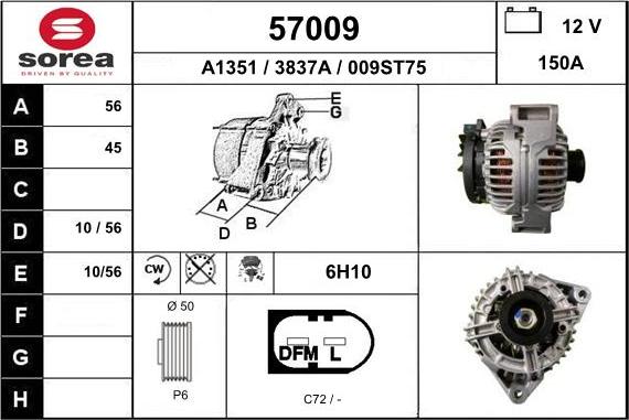 EAI 57009 - Alternator www.molydon.hr