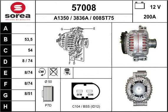 EAI 57008 - Alternator www.molydon.hr