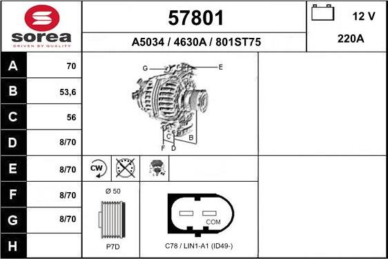 EAI 57801 - Alternator www.molydon.hr