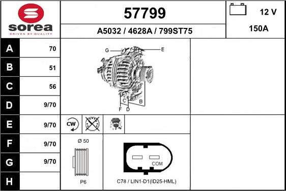 EAI 57799 - Alternator www.molydon.hr