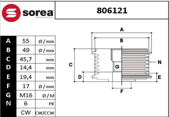 EAI 806121 - Remenica, alternator www.molydon.hr