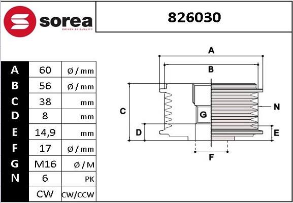 EAI 826030 - Remenica, alternator www.molydon.hr