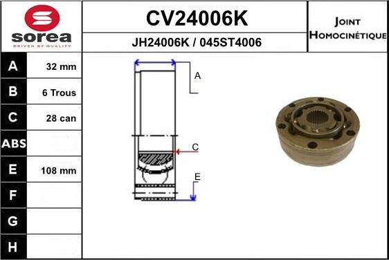 EAI CV24006K - Kardan, Pogonska osovina www.molydon.hr