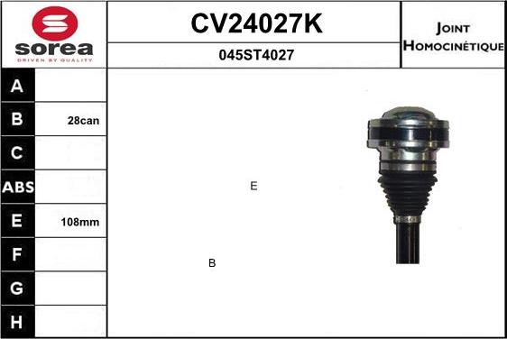 EAI CV24027K - Kardan, Pogonska osovina www.molydon.hr
