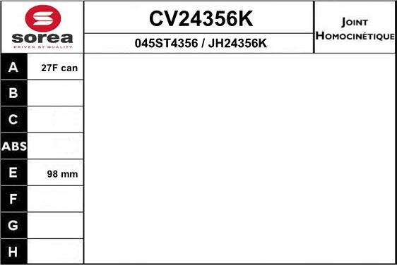 EAI CV24356K - Kardan, Pogonska osovina www.molydon.hr