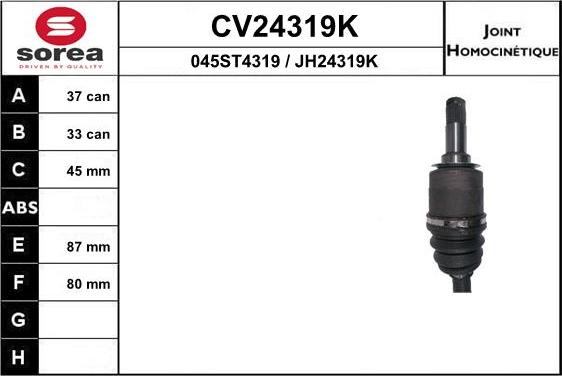 EAI CV24319K - Kardan, Pogonska osovina www.molydon.hr