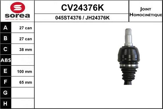 EAI CV24376K - Kardan, Pogonska osovina www.molydon.hr