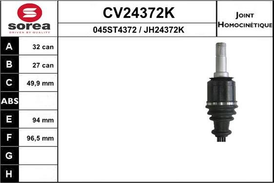 EAI CV24372K - Kardan, Pogonska osovina www.molydon.hr