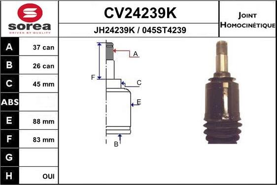 EAI CV24239K - Kardan, Pogonska osovina www.molydon.hr