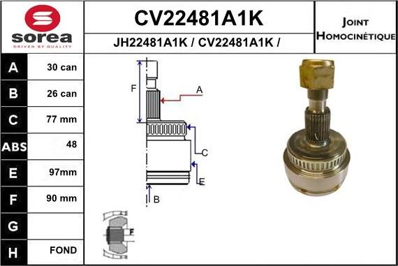 EAI CV22481A1K - Kardan, Pogonska osovina www.molydon.hr