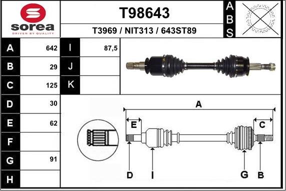 EAI T98643 - Pogonska osovina www.molydon.hr