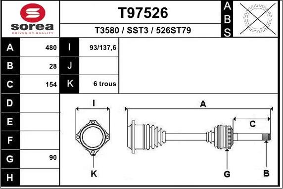 EAI T97526 - Pogonska osovina www.molydon.hr