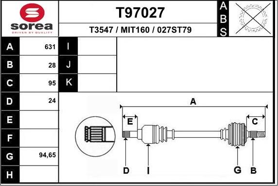 EAI T97027 - Pogonska osovina www.molydon.hr