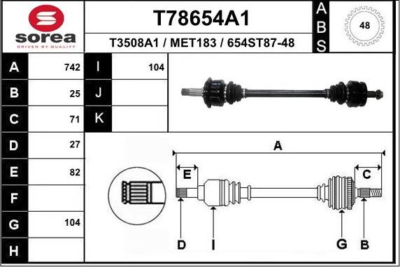 EAI T78654A1 - Pogonska osovina www.molydon.hr