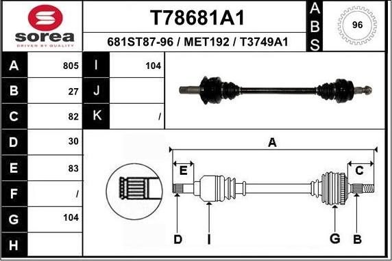 EAI T78681A1 - Pogonska osovina www.molydon.hr