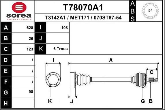 EAI T78070A1 - Pogonska osovina www.molydon.hr