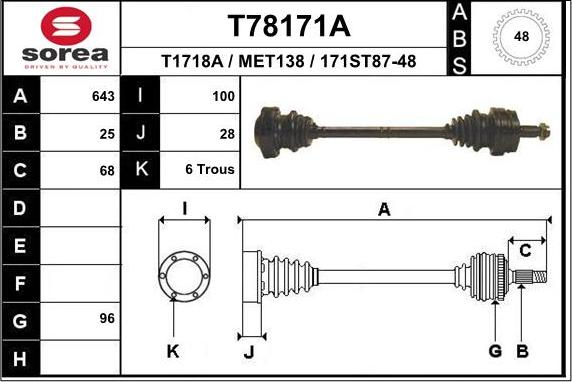 EAI T78171A - Pogonska osovina www.molydon.hr