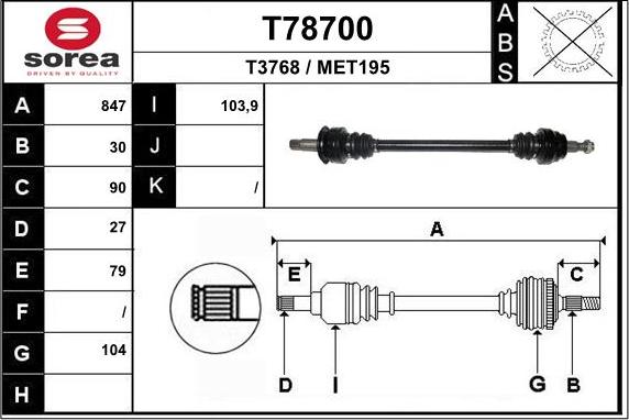 EAI T78700 - Pogonska osovina www.molydon.hr