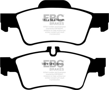 EBC Brakes DP1491 - Komplet Pločica, disk-kočnica www.molydon.hr