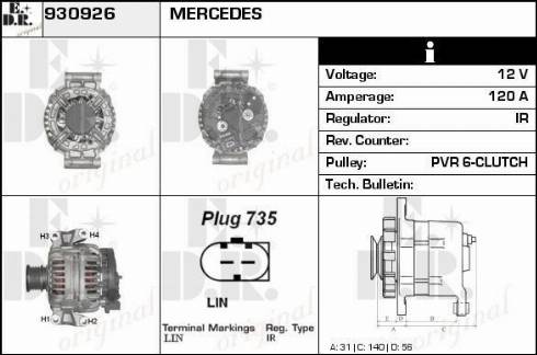 EDR 930926 - Alternator www.molydon.hr