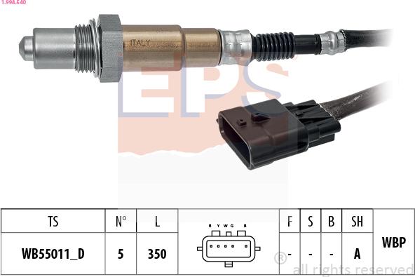 EPS 1.998.540 - Lambda-sonda www.molydon.hr