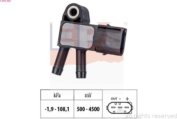 EPS 1.993.294 - Senzor, pritisak Ispušnih plinova www.molydon.hr
